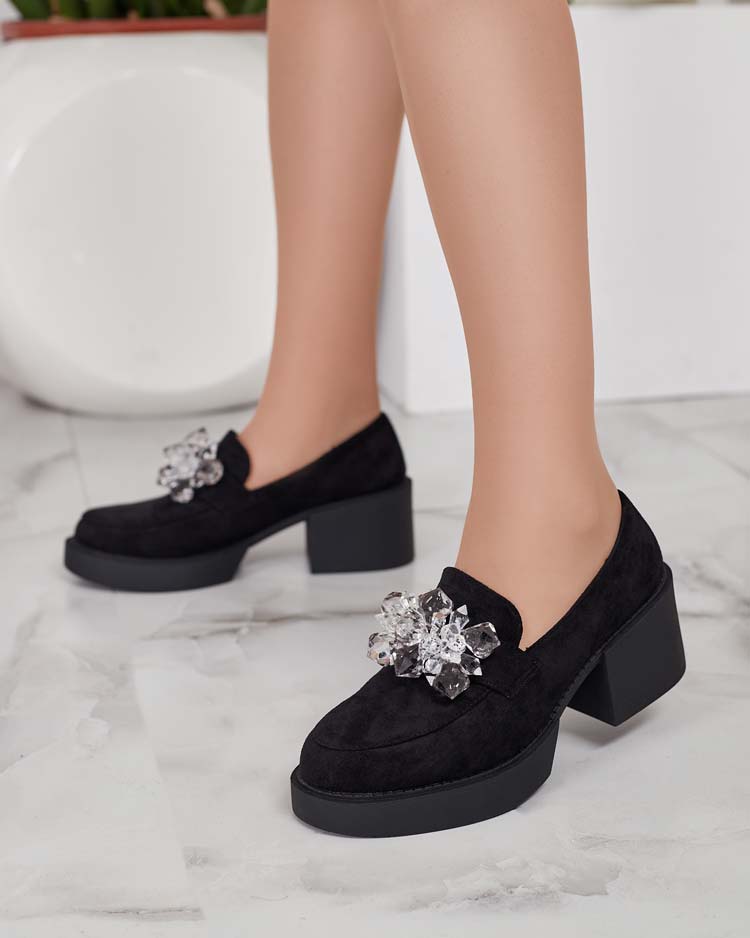 Royalfashion Дамски мокасини Pegorani с висок ток