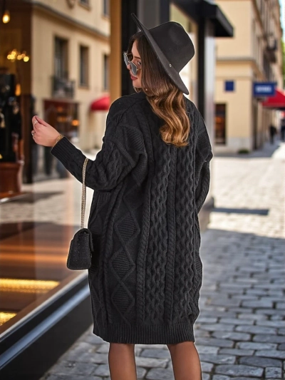 Дамски плетен плетен пуловер на Royalfashion