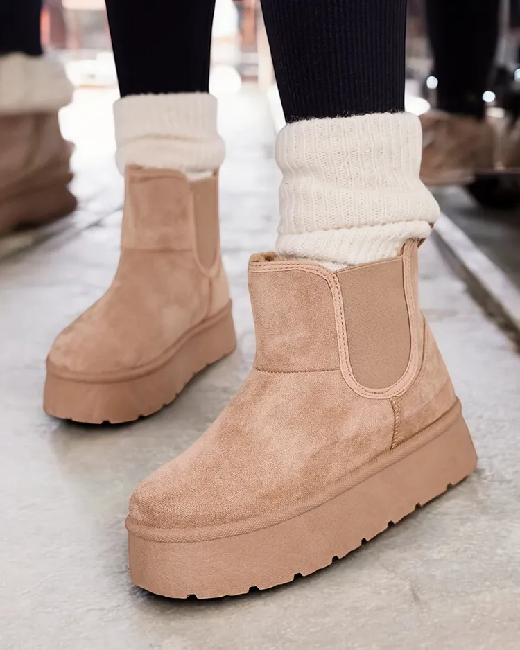 Royalfashion Дамски къси ботуши Nomas a'la snow boots