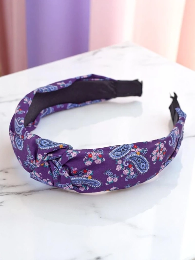 Royalfashion Molly Twist Плетена лента за коса с шарка