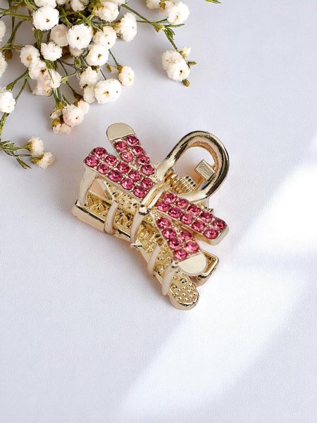 Royalfashion Фиба за коса с кристали Златна фиба