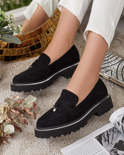 Royalfashion Дамски мокасини с циркони Ali