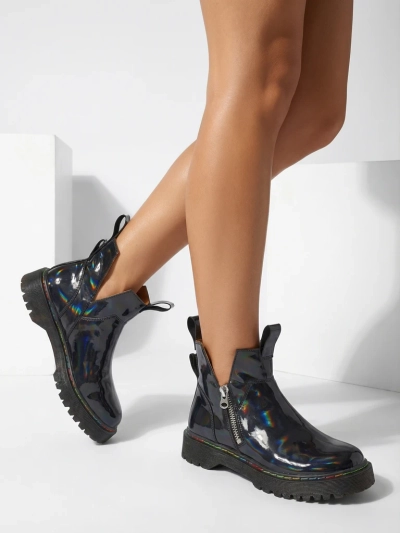 Дамски боти Diana Черни Кожени Елегантни за Есента