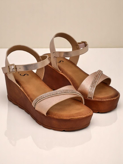 Royalfashion Женски платформи с камъчета и блестящи елементи Aurora Glow