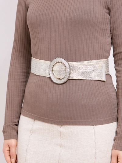 Плетен широк дамски колан за панталони