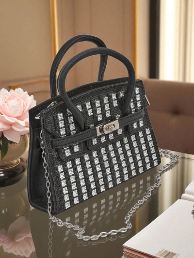 Royalfashion Дамска чанта тип клъч с цирконии Seren Voux