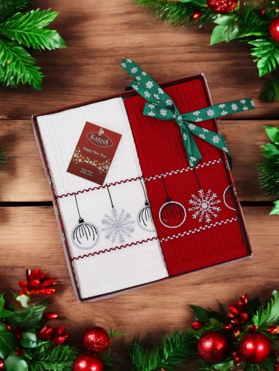 Комплект кърпи за празници на Royalfashion Щастлива Нова година