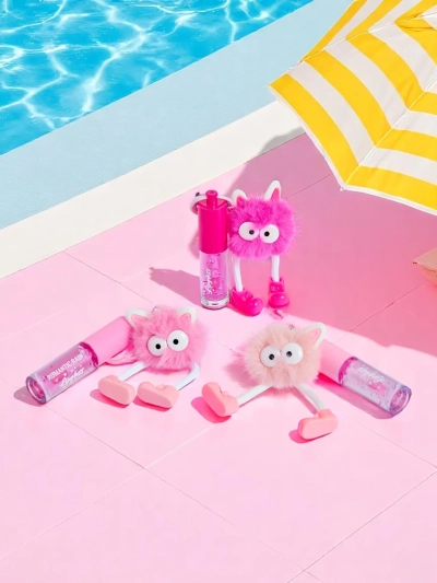 Блясък за устни за деца с пухкав чудовищен Лека Розова