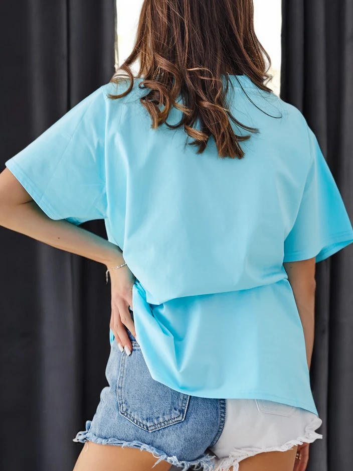 Royalfashion Дамска памучна тениска Романтичен пеперуда