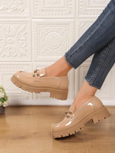 Royalfashion Дамски мокасини от лакирана кожа Arieda