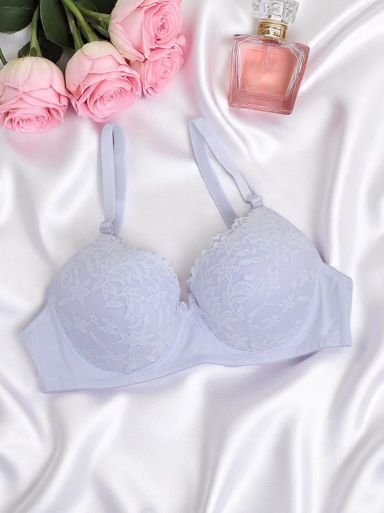 Royalfashion Дамски подплатен сутиен с дантела Elegance Lace