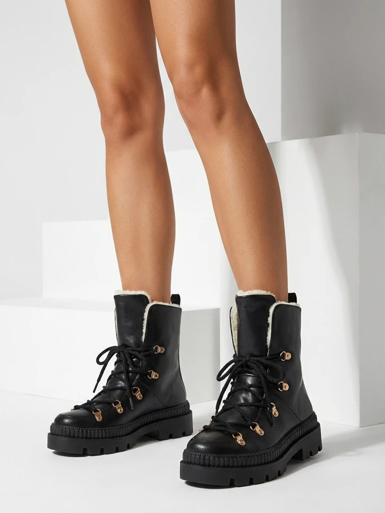 Дамски ботуши за сняг с връзки Royalfashion Lorii