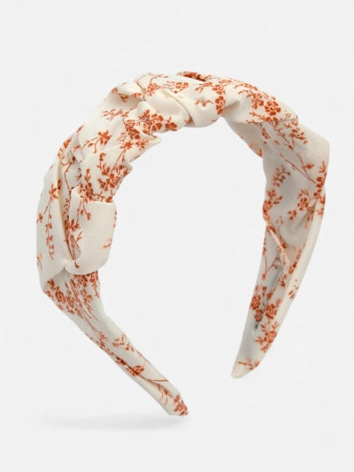 Royalfashion Лента за коса с драперия и принт