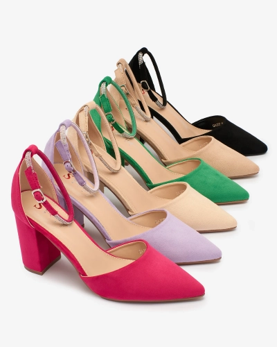 Royalfashion Бежови дамски обувки с циркони Britica