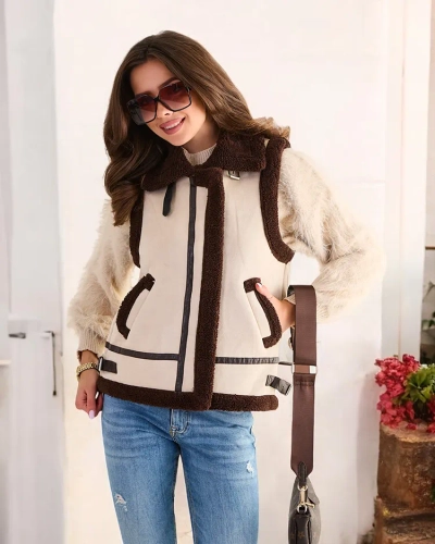 Дамско жиле Royalfashion с и изкуствен косъм