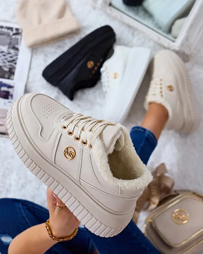 Royalfashion Затоплени дамски маратонки с кожа Rozit