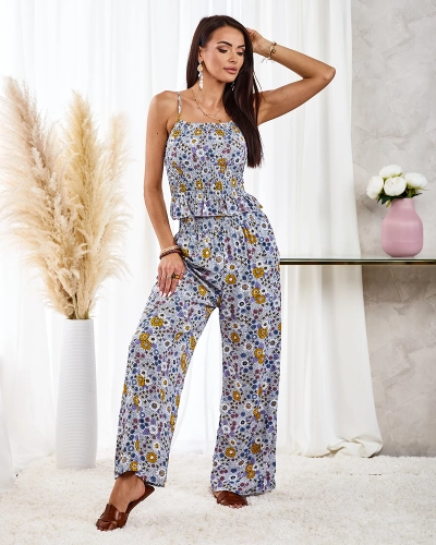 Royalfashion Дамски комплект с шарка в синьо