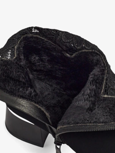 Дамски матови боти на ток с дантела Velmoria