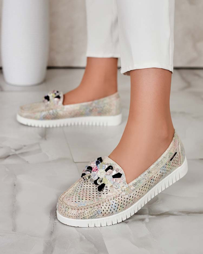 Royalfashion Дамски ажурни мокасини с мъниста Nasfali