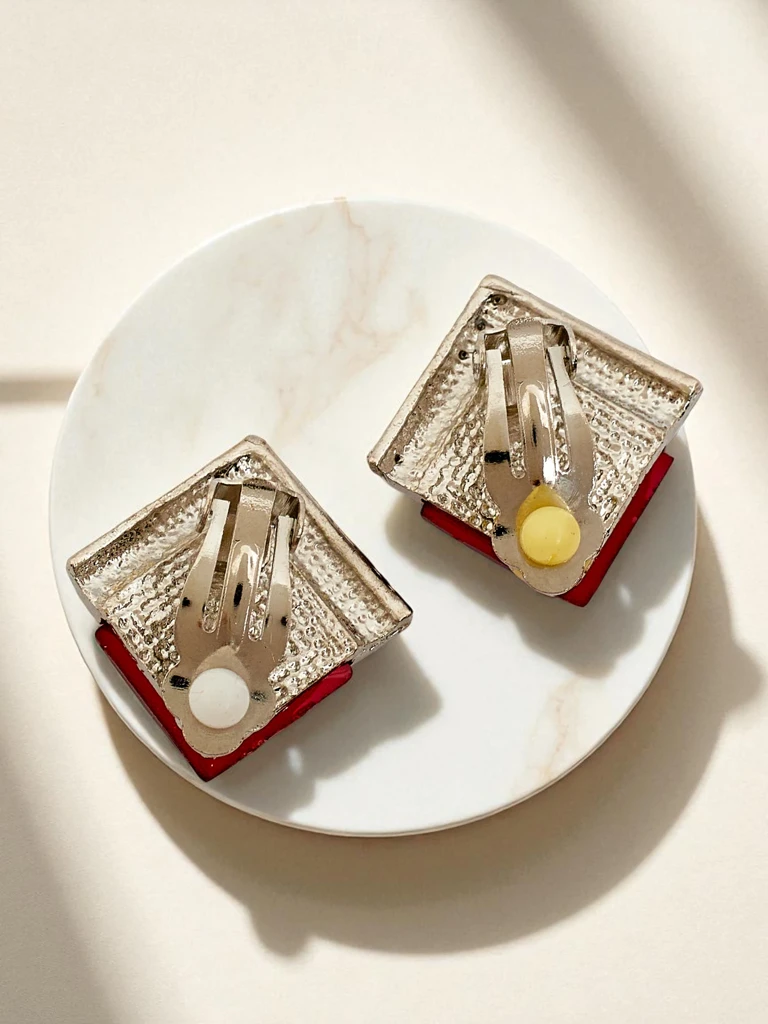 Royalfashion Дамски обеци с клипс, кристали и цирконий