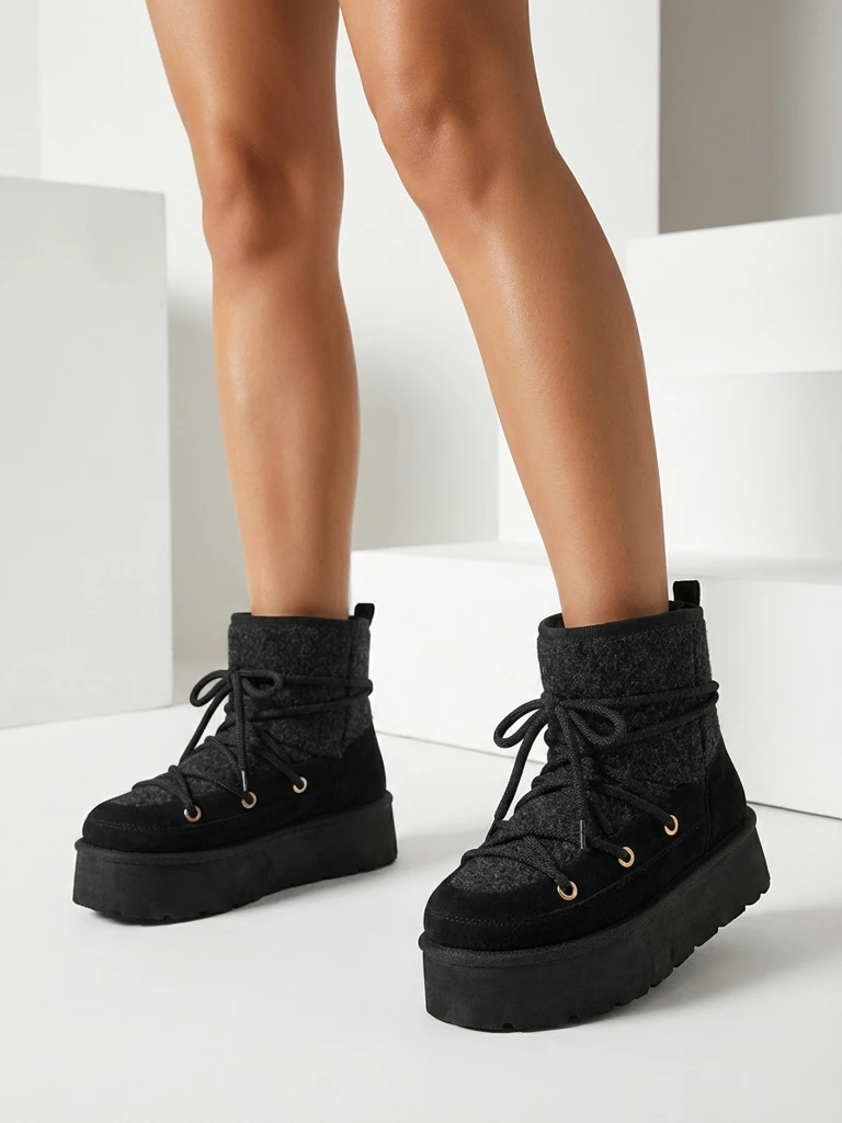 Royalfashion Дамски ботуши за сняг Filori с дантела