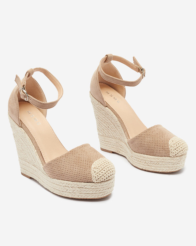 Royalfashion Кафяви дамски сандали на платформа Meylasi