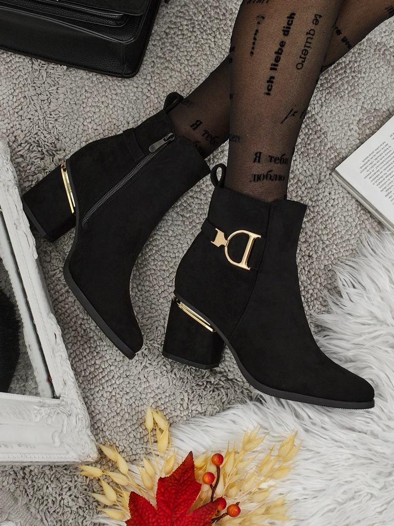 Дамски боти от еко велур на ток Calyssa