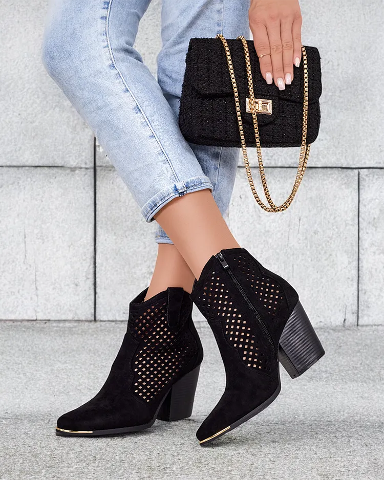 Royalfashion Дамски ажурни ботуши Tonnet