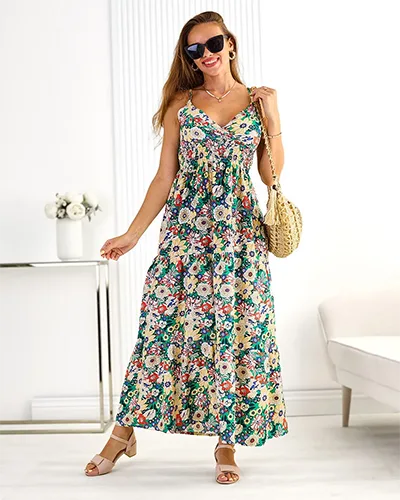 Royalfashion Памучна дамска миди рокля