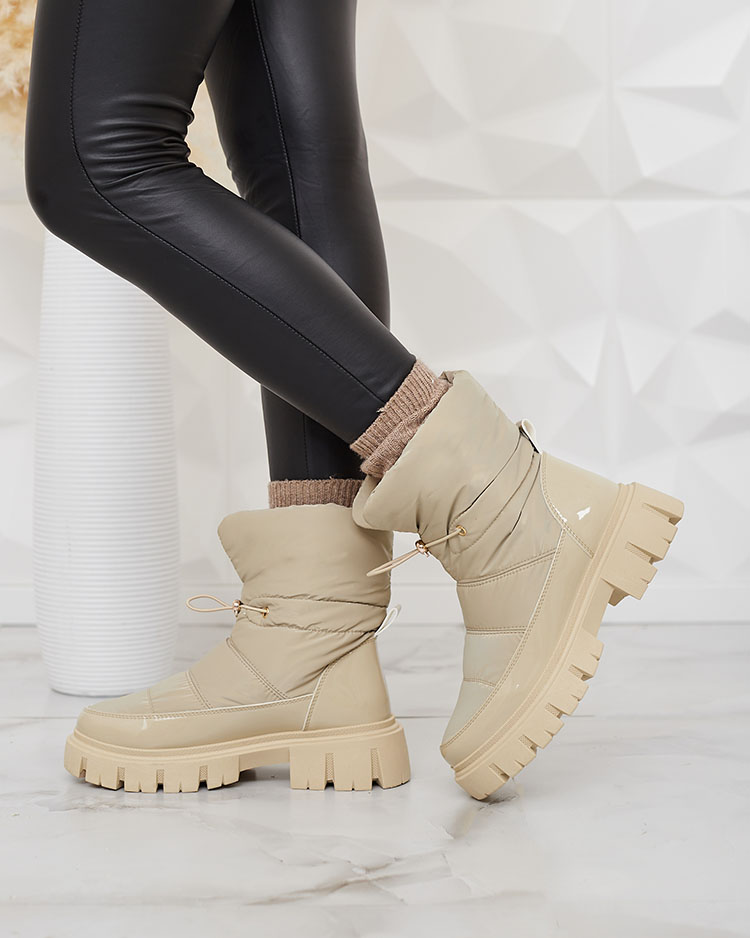 Royalfashion Дамски ботуши за сняг в светлокафяв цвят Sadella