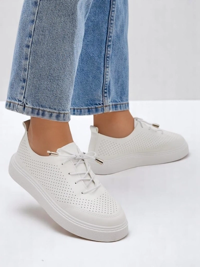 Royalfashion Жени перфорани спортни обувки с връзки Vaned