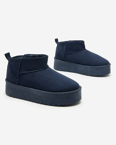 Royalfashion Морско сини къси дамски ботуши a'la snow boots Teritsi