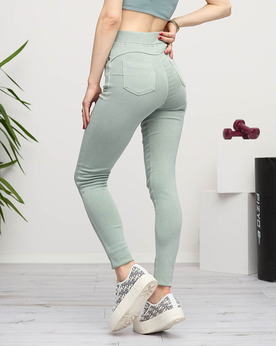Zielone tregginsy damskie- Odzież