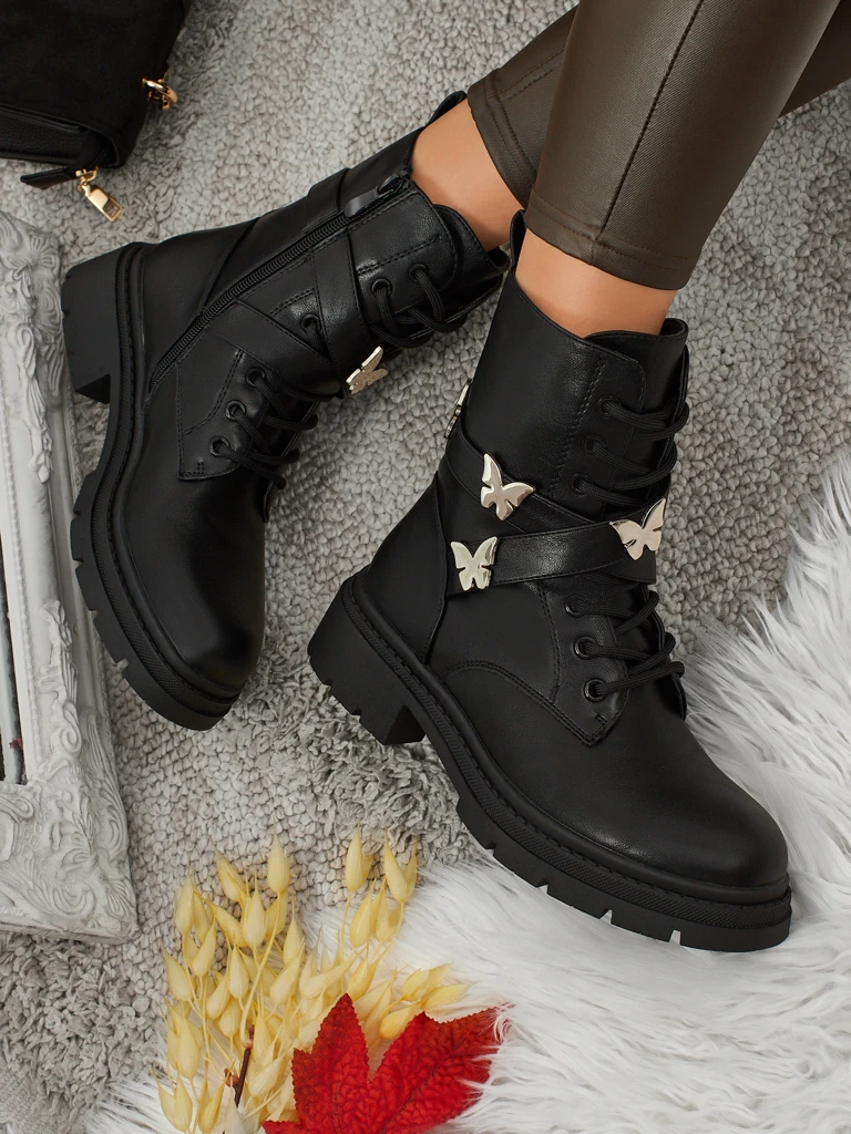 Дамски боти workeri с декорации Motill