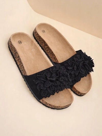 Royalfashion дамски чехли с флорални елементи Occes