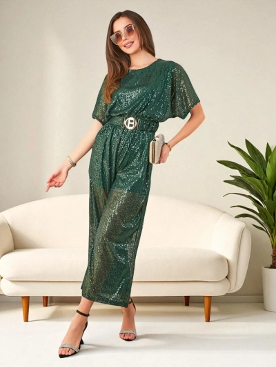 Royalfashion Дълго дамско потниче с пайети