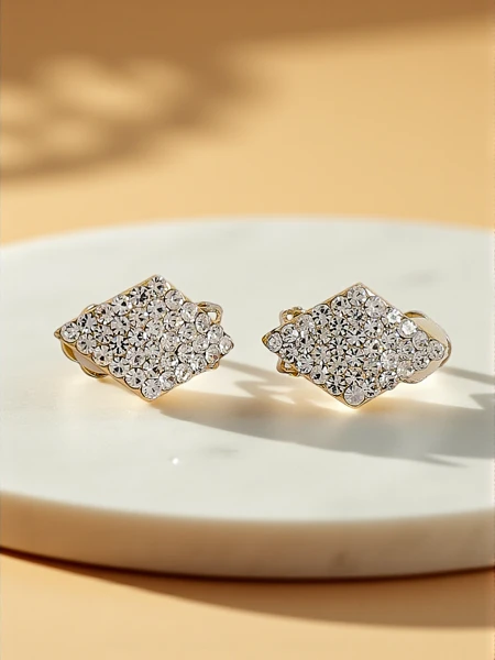 Royalfashion Дамски клипс обеци с цирконии