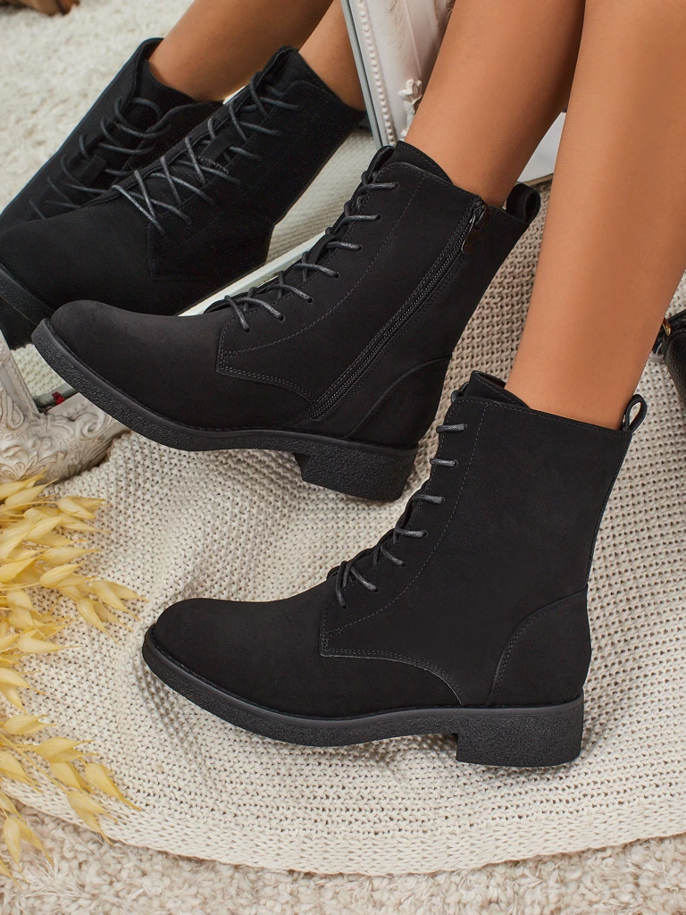 Еко кожени матови дамски боти Treviline