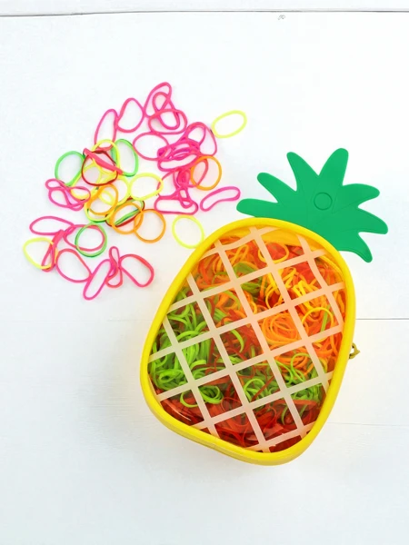 Royalfashion Многоцветни силиконови ластичета за коса Ананас