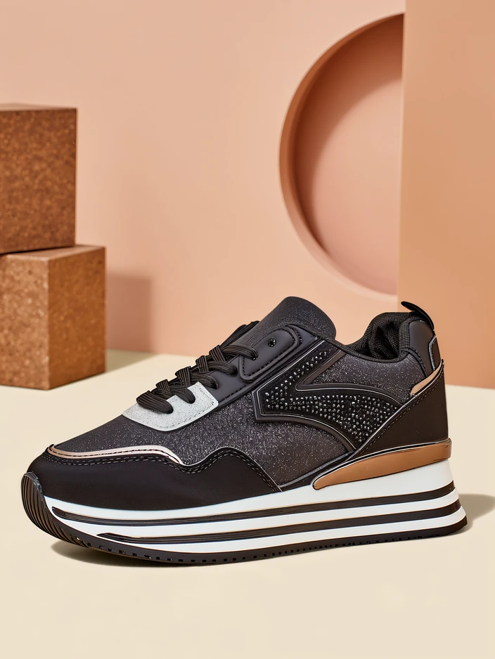 Royalfashion Женски маратонки с блясък Borovis