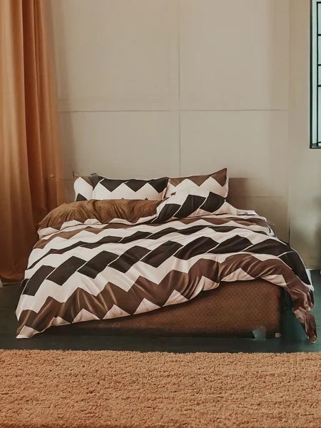 Royalfashion Шарено спално бельо 180x200 комплект 3 ЧАСТИ