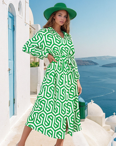 Royalfashion Дамска миди рокля с принт