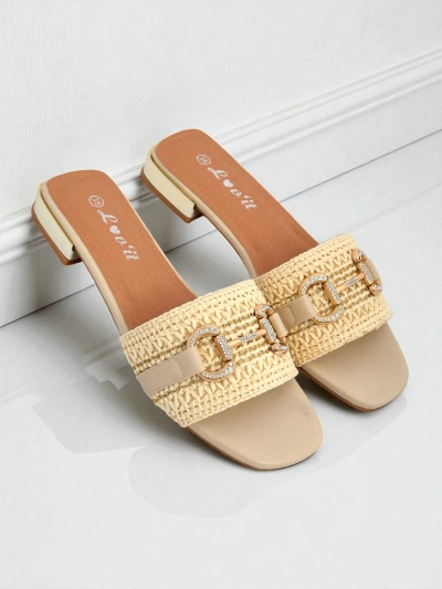 Royalfashion Дамски плетени чехли с декорация Aeterna