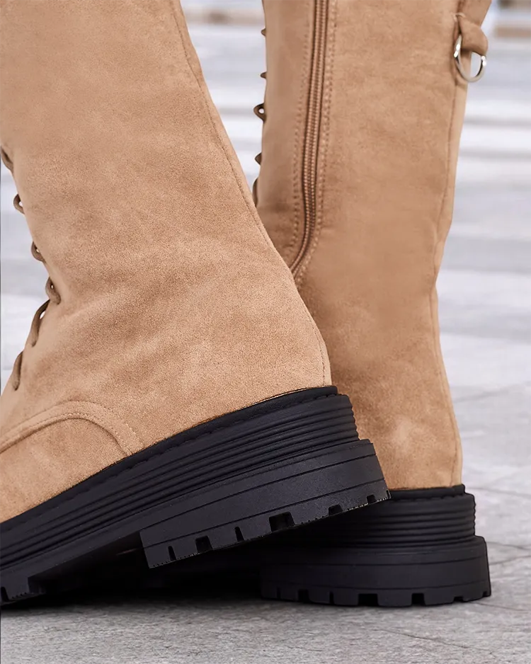 Royalfashion Дамски ботуши с дантела Werces