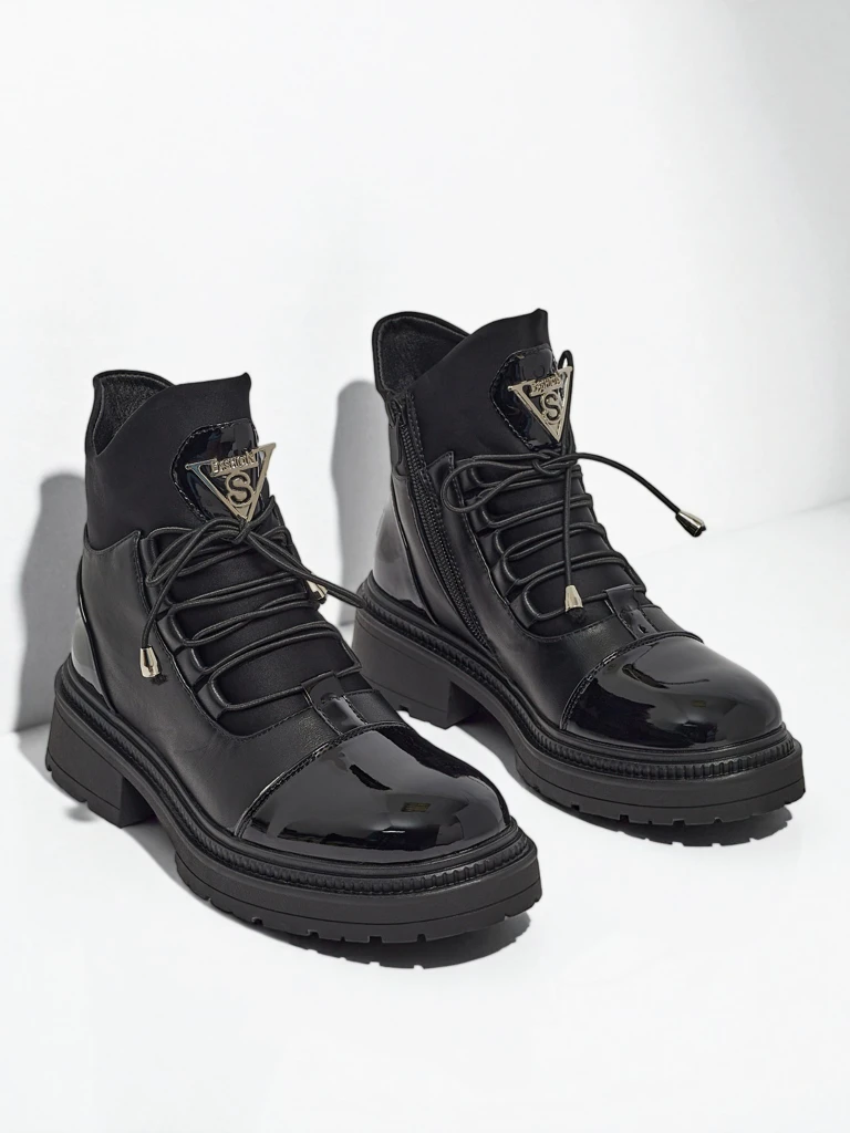 Дамски еко кожени боти с връзки Elisse