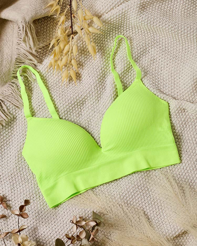 Royalfashion Дамски оребрен сутиен