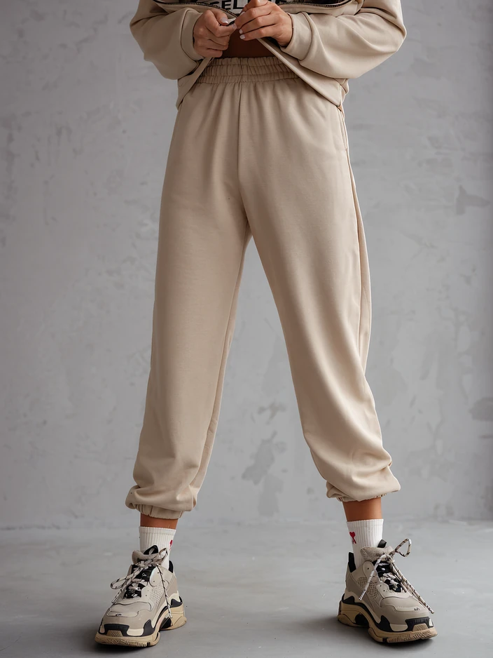 Royalfashion Дамски комплект от памучен тренировъчен екип