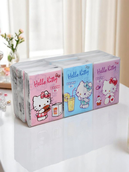 Мини хигиенни кърпички 8БР x 9БР. Hello Kitty
