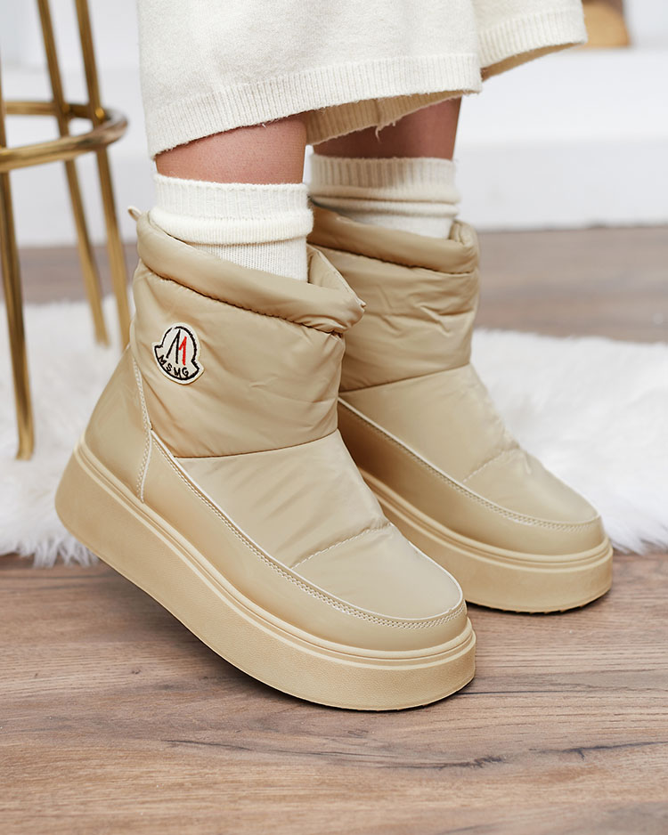 Royalfashion Дамски ботуши за сняг в светлокафяв цвят Ademra