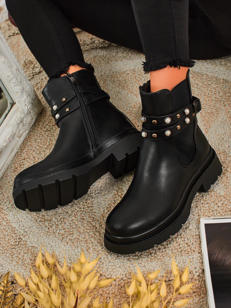 Високи дамски еко кожени боти Pearl Mist